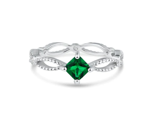 JOLIE BAGUE EN ARGENT RHODIÉ SERTIE DE CUBIQUES ZIRCONIAS BLANC ET DE COULEURS VARIÉES - SP BGR01362V5 - BIJOUX D'IMPORTATION