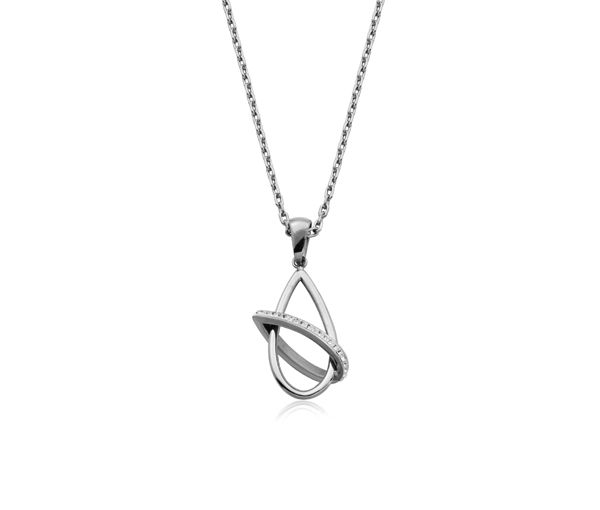 PENDENTIF ACIER CZ GOUTTE 18 - PJ T3XB380318 - STEELX
