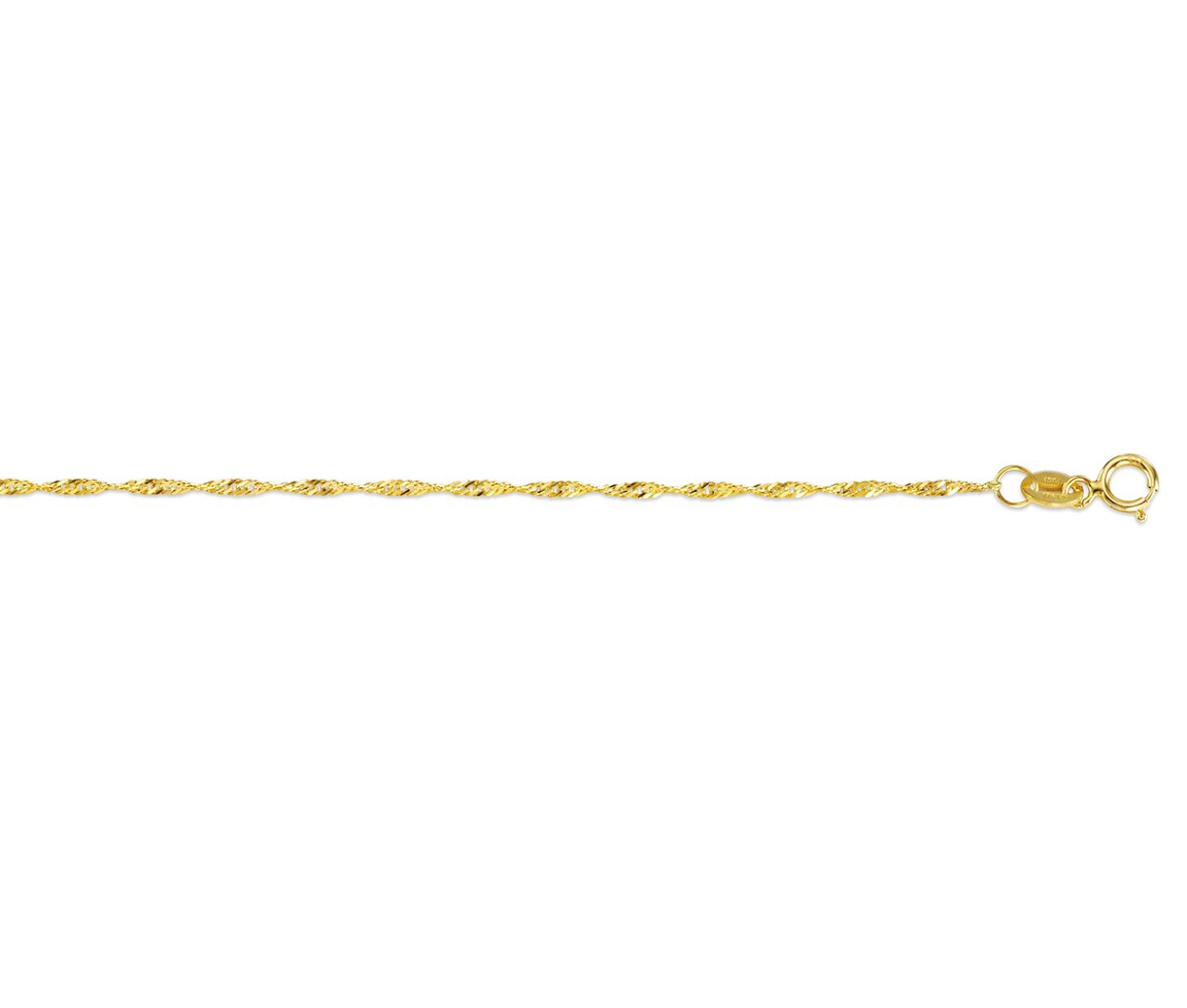 CHAINE MAILLE SINGAPOUR EN OR - MB SING025Y18 - BIJOUX D'IMPORTATION