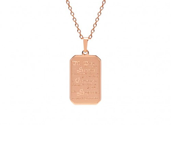PENDENTIF PRIÈRE DE SÉRINITÉ EN ACIER SUR CHAINE - AZ SSP106R - AREZZO