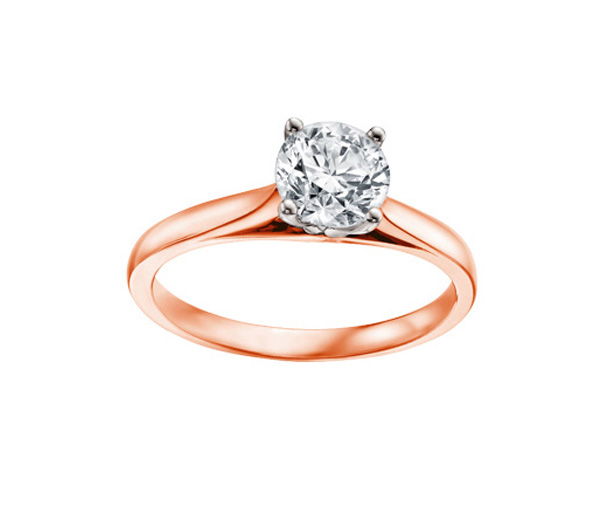 BAGUE EN OR AVEC UN DIAMANT CANADIEN - CR AM106R20 - DIAMANT CANADIEN