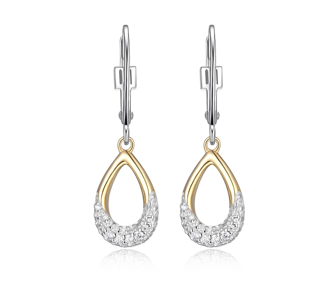 BOUCLES GOUTTE AJOUREE AVEC CUBIQUES ZIRCONIAS - PJ 32LCK59703 - ELLE
