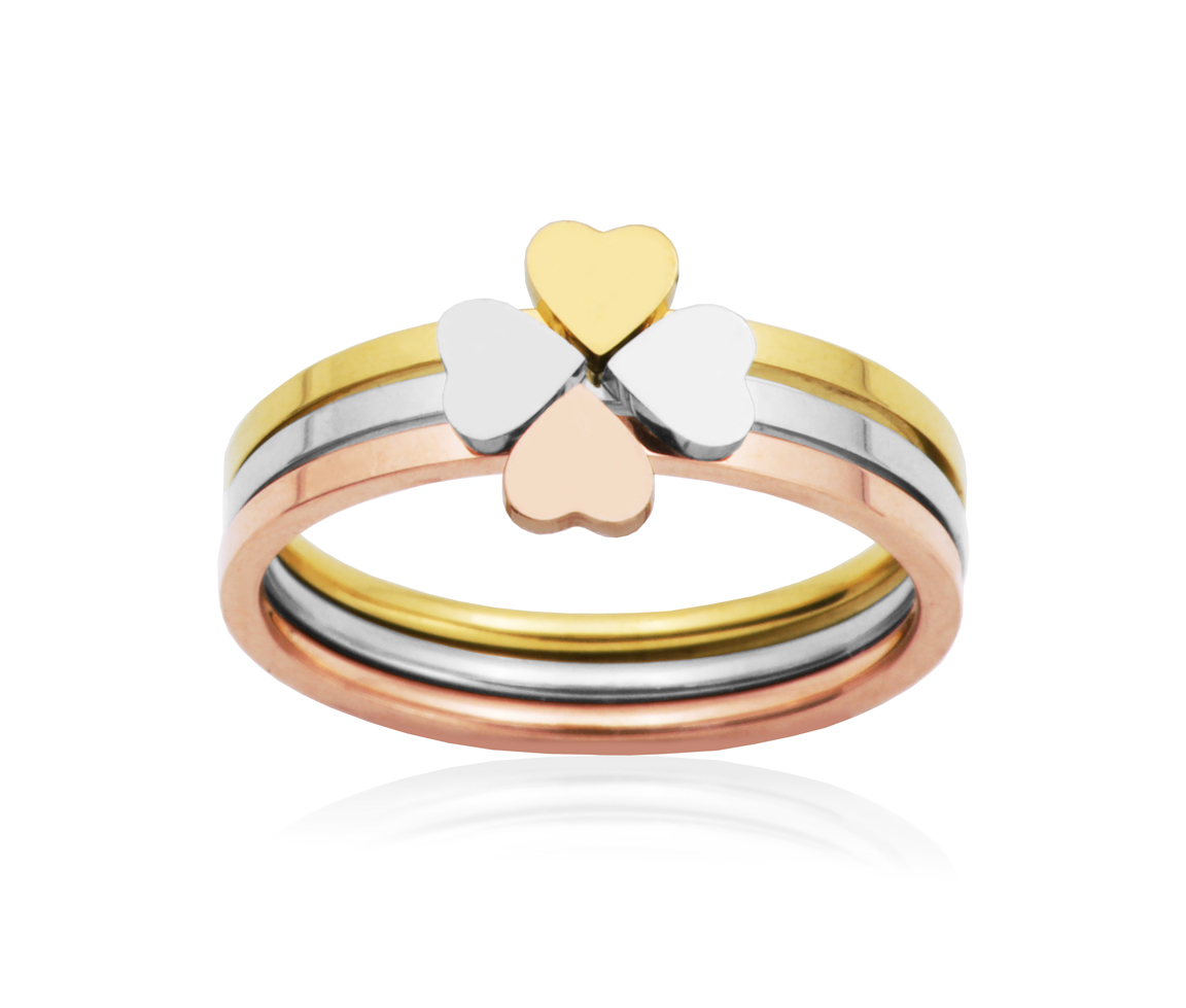 BAGUE TRÈFLE EN ACIER 3 TONS - PJ T4XE080170 - STEELX