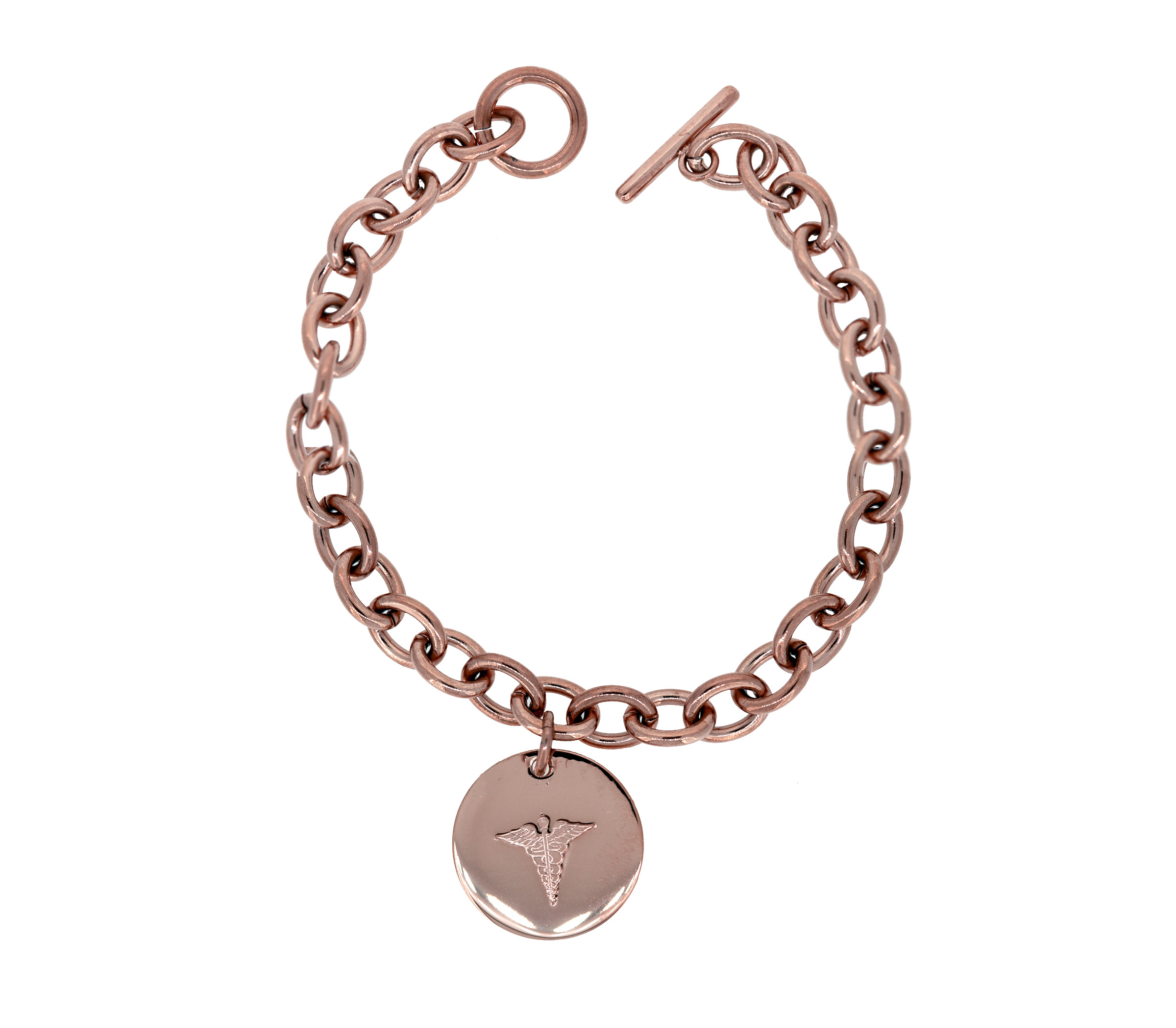 BRAC ACIER CUIR BRUN TRESSE 8.5'' - AZ SSB401G - AREZZO