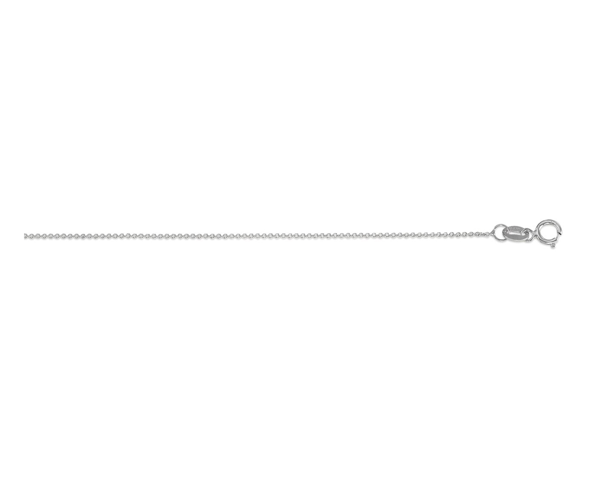 CHAINE EN OR 10K BLANC DE MAILLE ROLO - SY 2034W18 - BIJOUX D'IMPORTATION