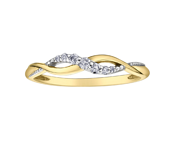 JONC AVEC DIAMANTS - CR DD7880Y - BIJOUX CANADIEN